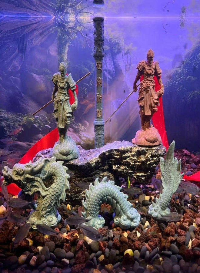 livelyfish Aquarium Dragon Statue Sandstone Ornaments Asian Fish Tank Decor for Freshwater Saltwater Tank Landscape Garden Decorations - Image 3